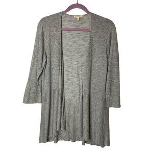 Eileen Fisher‎ Gray Open Cardigan Linen Sz S Lagenlook Lightweight Minimalist
